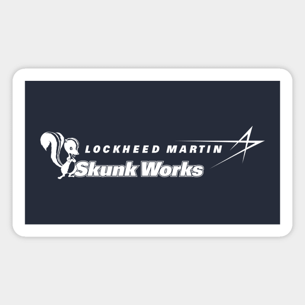 Lockheed Martin Skunk Works Logo (white) Magnet by GraphicGibbon